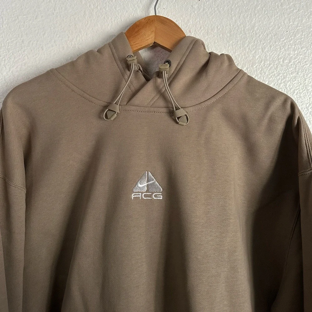Nike ACG Therma-Fit Khaki Fleece Hoodie Heavyweight DH3087 Men’s Size Medium